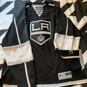 Reebok Black and Silver LA Kings Hockey Jersey